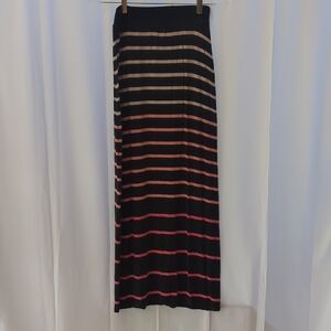 Apt. 9 Black and Pink Maxi Pencil Skirt
